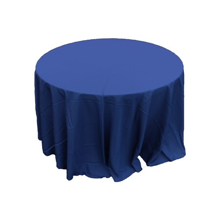 Atlas Commercial Products 108" Round Polyester Tablecloth, Navy Blue PY-108R-21